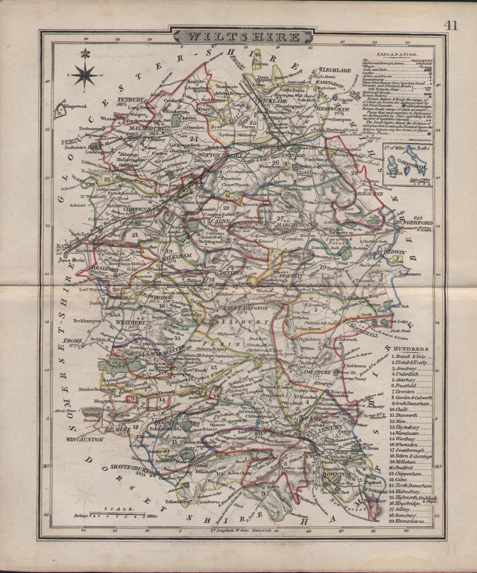 Map of Wiltshire - Cole & Roper